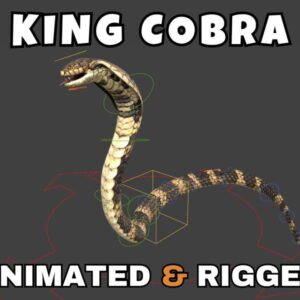 King Cobra Rigged And Animated 3D Model