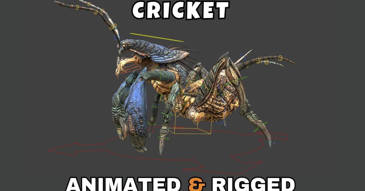Giant Blue Spider Rigged And Animated 3D Model